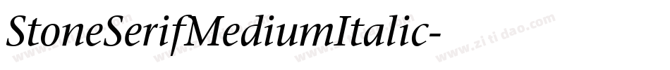 StoneSerifMediumItalic字体转换