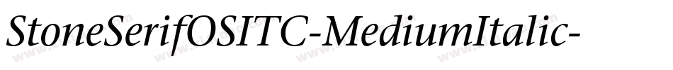 StoneSerifOSITC-MediumItalic字体转换