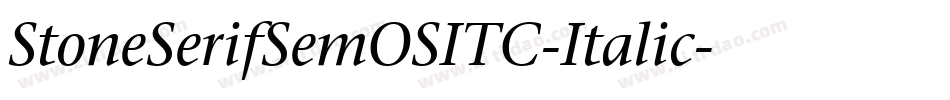 StoneSerifSemOSITC-Italic字体转换