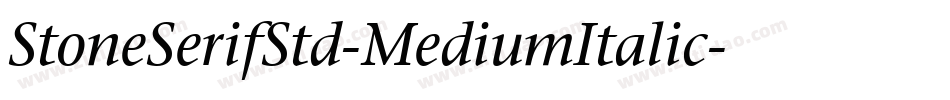 StoneSerifStd-MediumItalic字体转换
