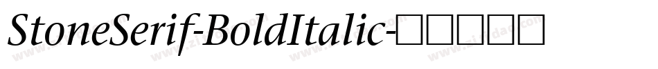 StoneSerif-BoldItalic字体转换