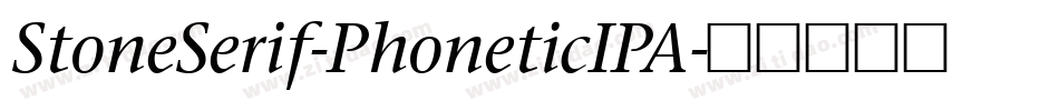 StoneSerif-PhoneticIPA字体转换