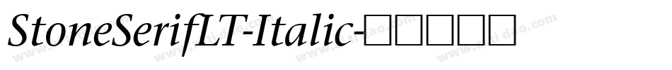 StoneSerifLT-Italic字体转换