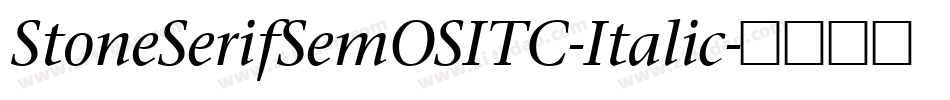 StoneSerifSemOSITC-Italic字体转换