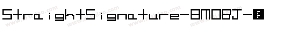 StraightSignature-8MOBJ字体转换