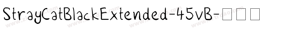 StrayCatBlackExtended-45vB字体转换