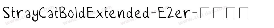 StrayCatBoldExtended-E2er字体转换