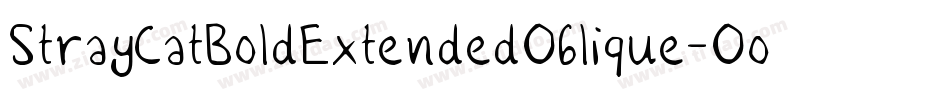 StrayCatBoldExtendedOblique-Oo9O字体转换
