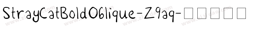 StrayCatBoldOblique-Z9aq字体转换