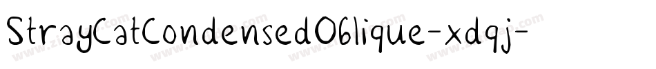 StrayCatCondensedOblique-xdqj字体转换