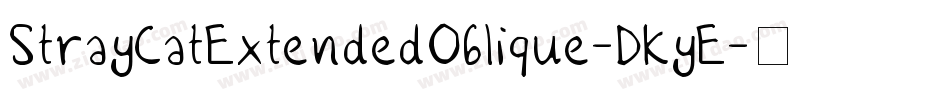 StrayCatExtendedOblique-DKyE字体转换