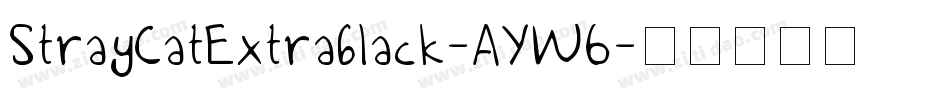 StrayCatExtrablack-AYW6字体转换