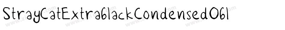 StrayCatExtrablackCondensedOblique-VBJy字体转换
