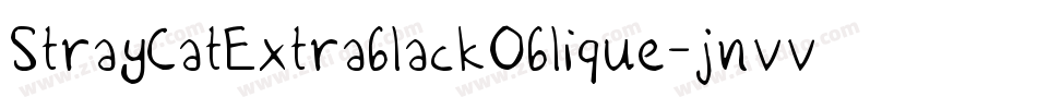 StrayCatExtrablackOblique-jnvv字体转换