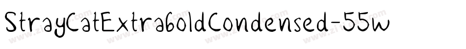 StrayCatExtraboldCondensed-55wz字体转换