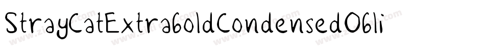 StrayCatExtraboldCondensedOblique-6576字体转换