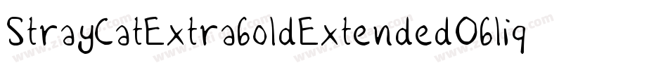 StrayCatExtraboldExtendedOblique-95P5字体转换