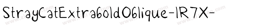 StrayCatExtraboldOblique-lR7X字体转换