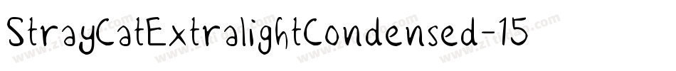StrayCatExtralightCondensed-15ML字体转换