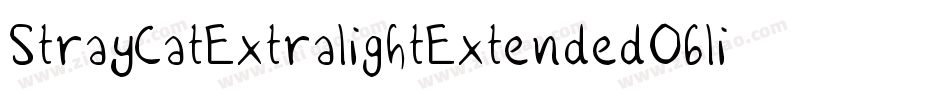 StrayCatExtralightExtendedOblique-85dD字体转换