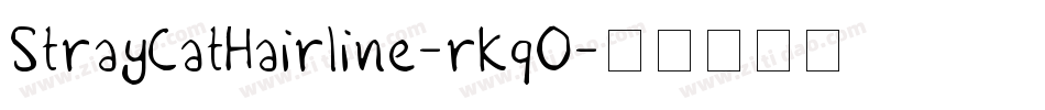 StrayCatHairline-rKqO字体转换