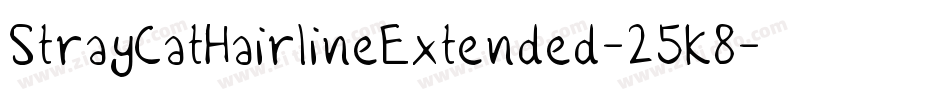 StrayCatHairlineExtended-25K8字体转换
