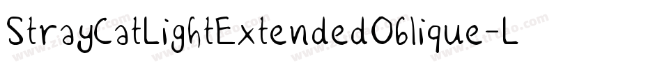StrayCatLightExtendedOblique-LL9n字体转换