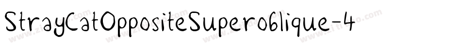 StrayCatOppositeSuperoblique-45MB字体转换