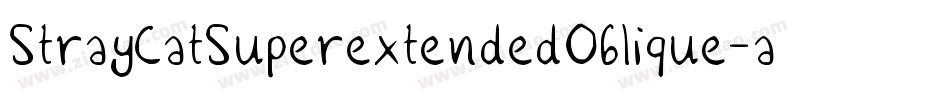 StrayCatSuperextendedOblique-adOa字体转换