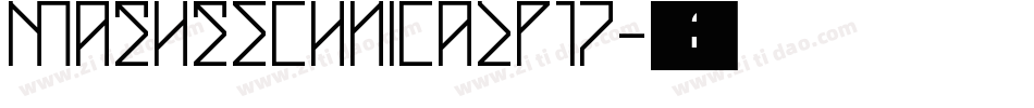 MathTechnicalP17字体转换