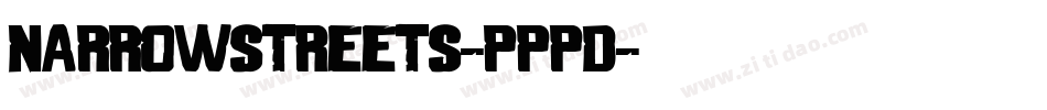 NarrowStreets-Pppd字体转换