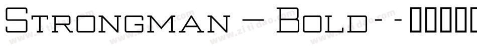 Strongman_Bold-字体转换