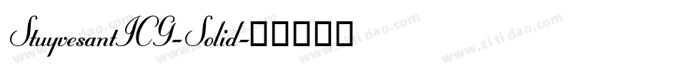 StuyvesantICG-Solid字体转换