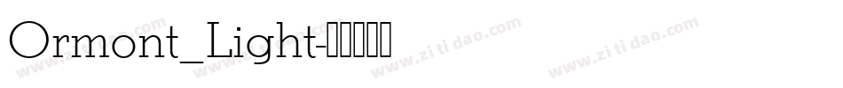 Ormont_Light字体转换