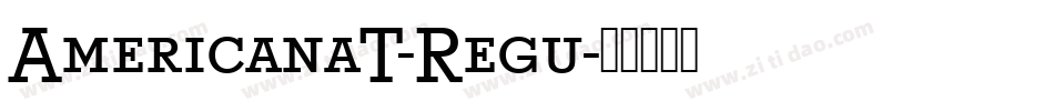 AmericanaT-Regu字体转换