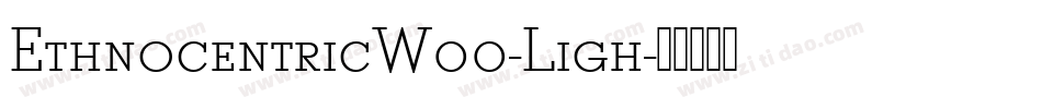 EthnocentricW00-Ligh字体转换