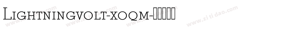 Lightningvolt-xoqm字体转换