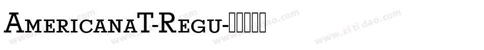 AmericanaT-Regu字体转换