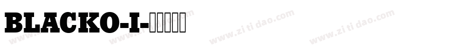 BLACKO-I字体转换
