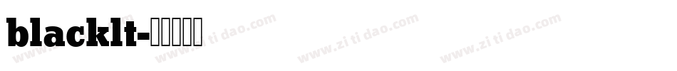 blacklt字体转换