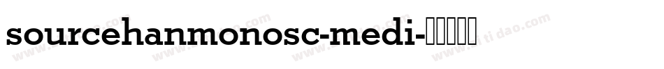 sourcehanmonosc-medi字体转换