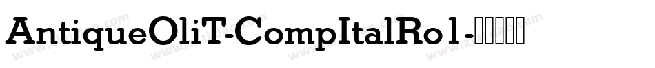 AntiqueOliT-CompItalRo1字体转换