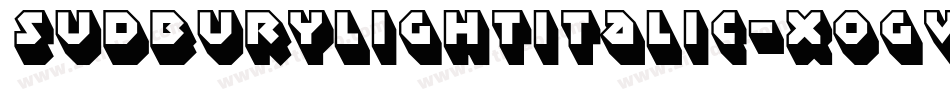 SudburyLightItalic-xoGV字体转换