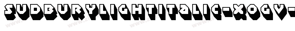 SudburyLightItalic-xoGV字体转换