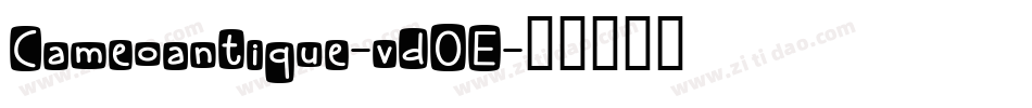 Cameoantique-vdOE字体转换