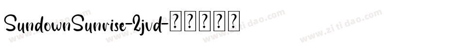 SundownSunrise-2jvd字体转换