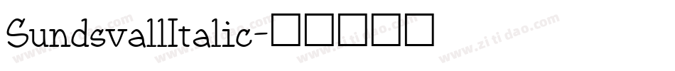 SundsvallItalic字体转换