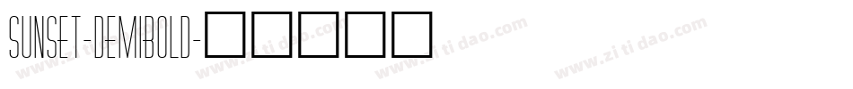 Sunset-DemiBold字体转换