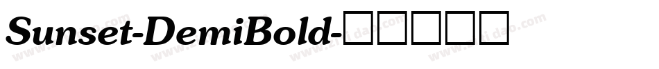 Sunset-DemiBold字体转换
