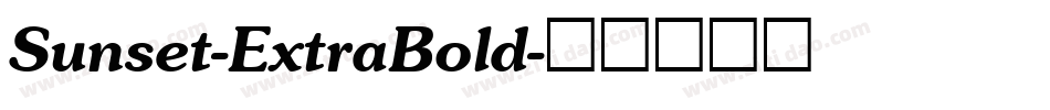 Sunset-ExtraBold字体转换